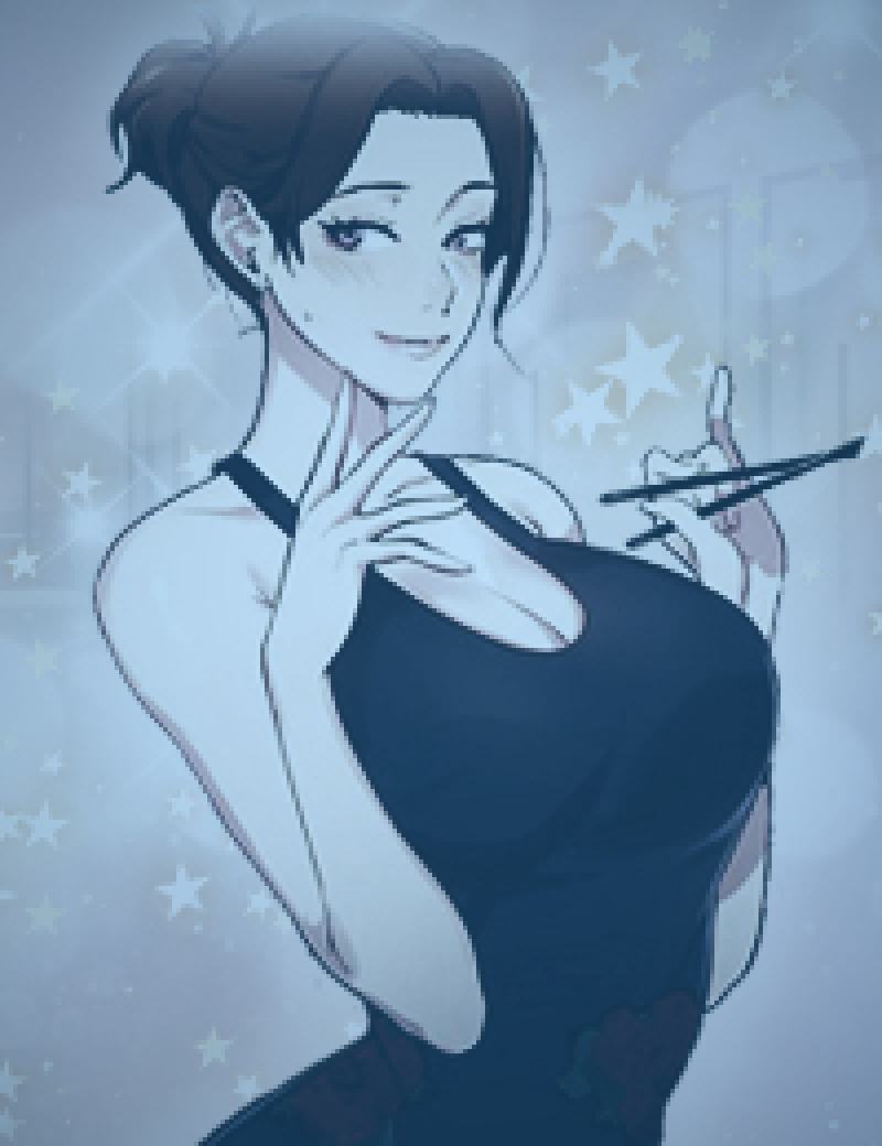 一幅水墨风格插图，表现月夜下唐代文人于庭院中饮酒赋诗的场景，远处有琵琶女弹奏，意境清雅开阔。